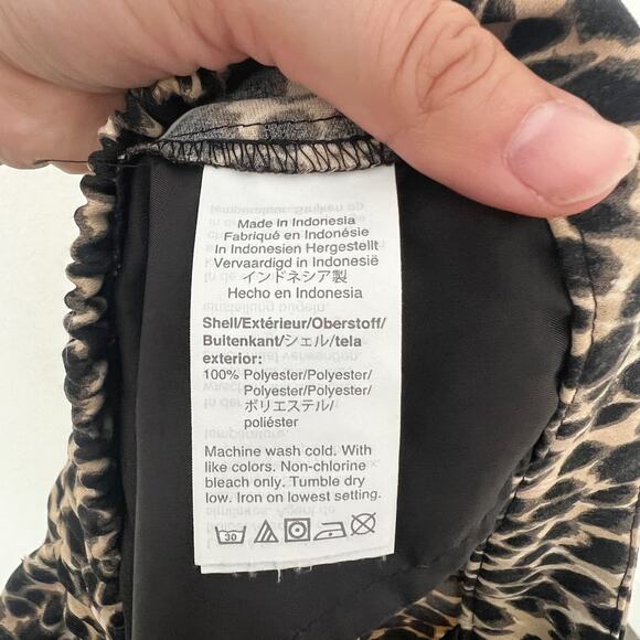 [J. Crew Factory] Jamie Pant Pull On Elastic Waist Leopard Print Trousers Size 8 - Picture 11 of 11